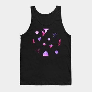 Mermaid Watercolor Pattern Tank Top